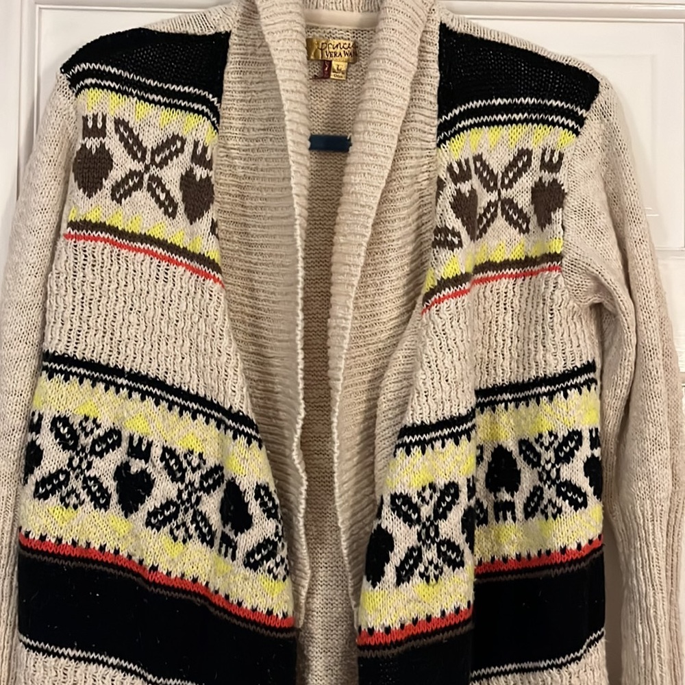 Vera Wang long cardigan with fringe - Picture 4 of 5
